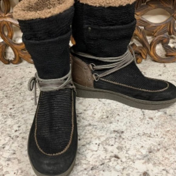 OTBT Slope low calf winter boot womens 9 in black - Picture 2 of 11